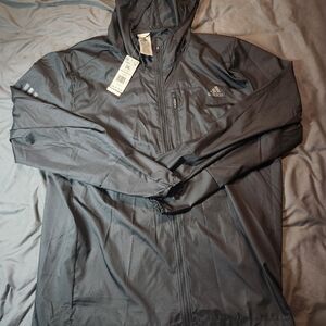 adidas NWT Own The Run Black Hooded Jacket XXL